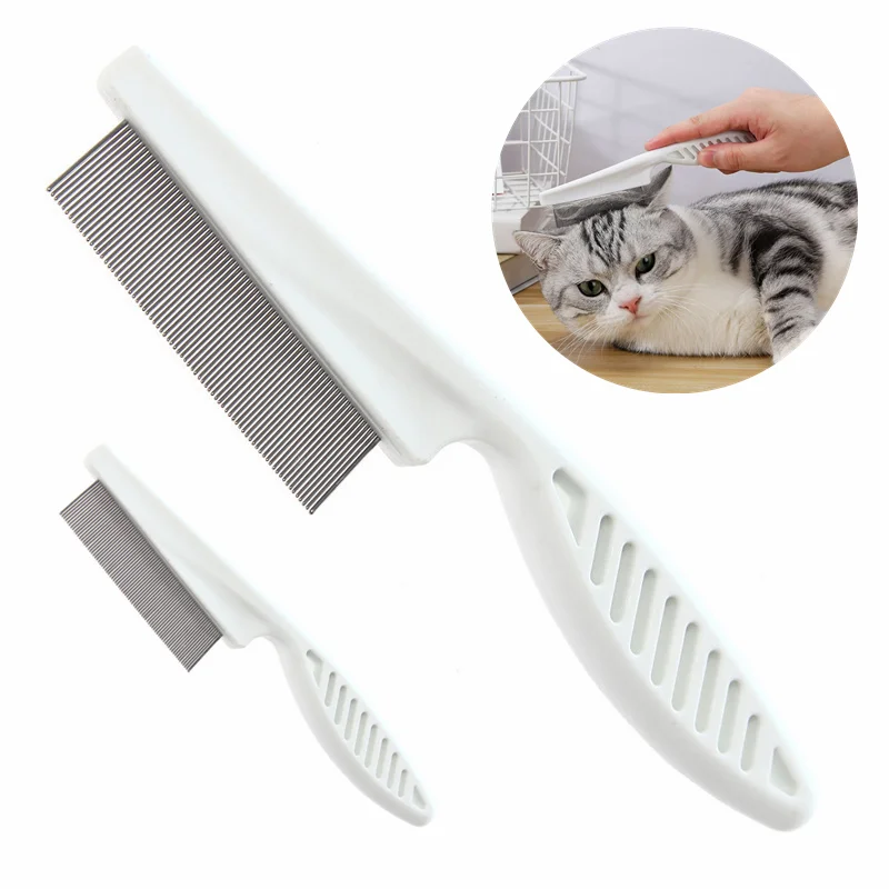 Pet Grooming Flea Comb Pet Care Comb Cat Hair Brush Flea Removal Massage Comb Dog Hair Grooming Cleaning Tools Pets Accessories