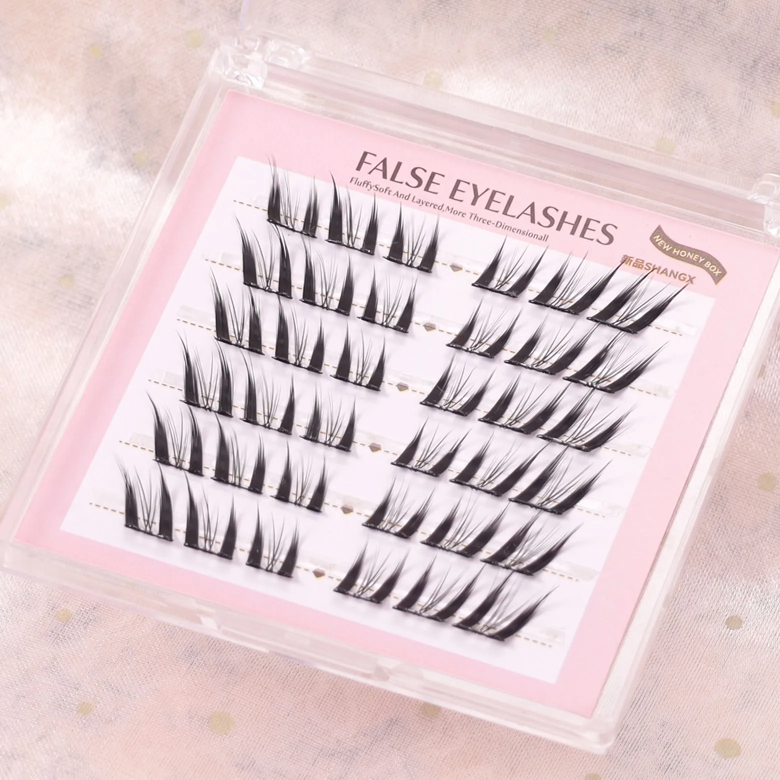 6 linhas de 36 cílios postiços olho de raposa - cílios postiços autoadesivos macios, sem cola e não removíveis, cílios postiços de anime, s