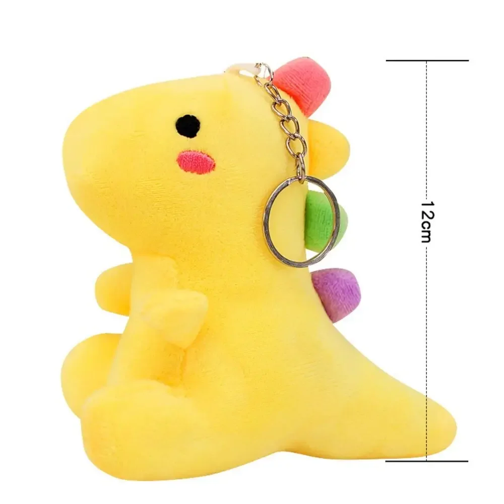 Lovely Super Soft Dinosaur Plush Doll Cartoon Stuffed Animal Keychain Plush Toy for Kids Baby Hug Doll Sleep Pillow Home Decor