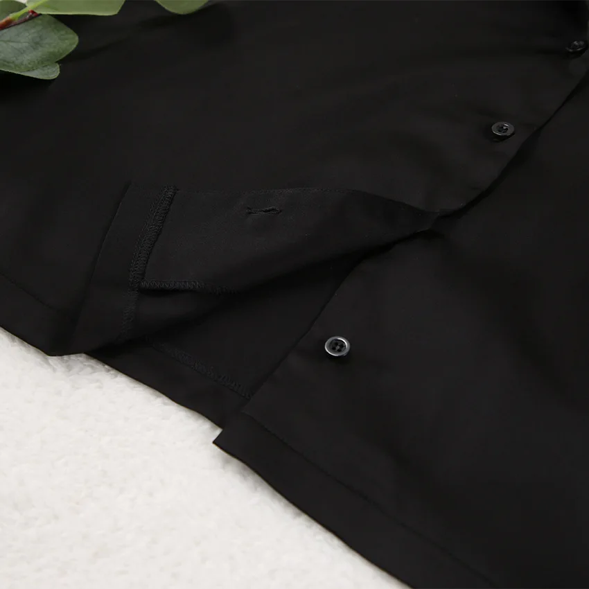 Two Pieces Women Pajama Sets Single Breasted Blouses Lounge Full Sleeve Spliced Straight Pants Casual Solid Lady Sleepwear