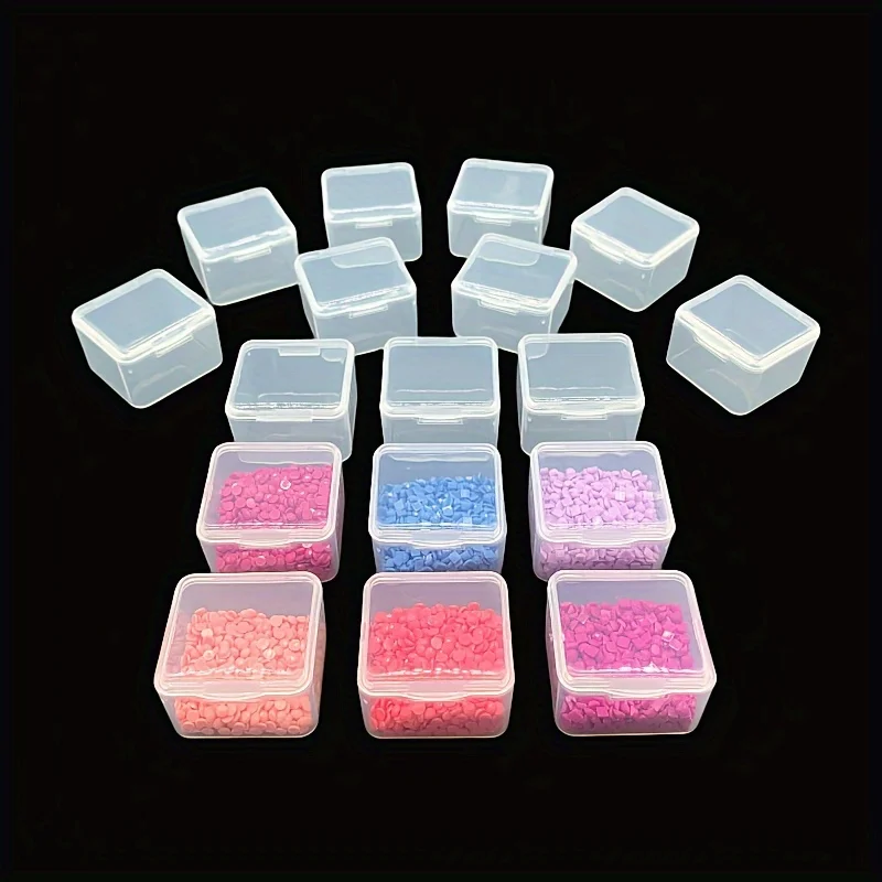 30pcs Clear Plastic Storage Box Set for Beads, Jewelry & Craft Supplies - Portable, Stackable Organizers with Individual Lids