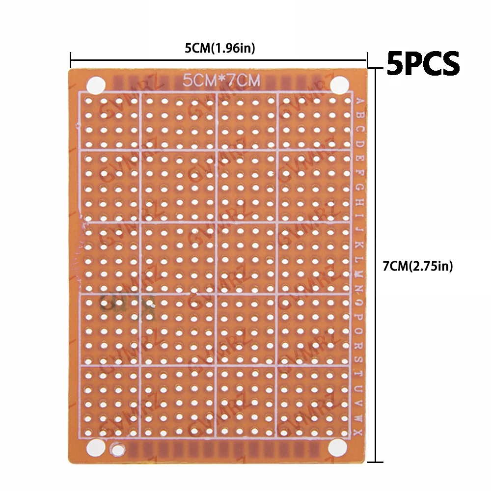 7X9/5X7/9X15 Phenolic PCB Prototype Board Universal Through Hole Perfboard for DIY Electronic Projects 7x9CM/5x7CM/9x15CM