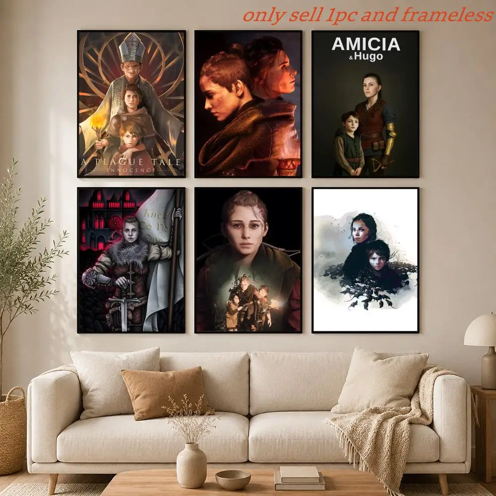 Game A-A Plague Tale Requiem Poster HD Anime Hot Theme Singer/OST/Movie-Waterproof Self-Stick Home Decor