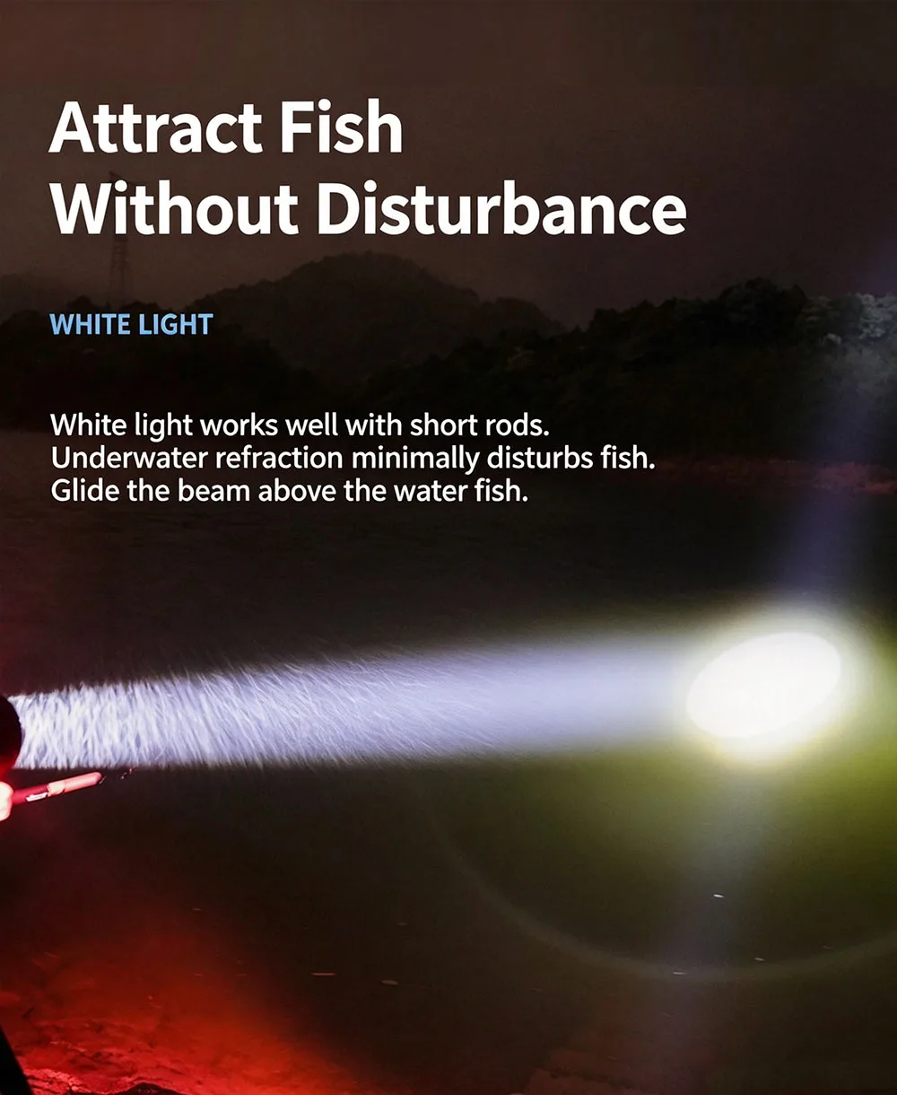6 Light Source Blue White UV Yellow Light LED Flashlight with Mosquito Repellent Lamp Waterproof Induction Handlamp with Bracket