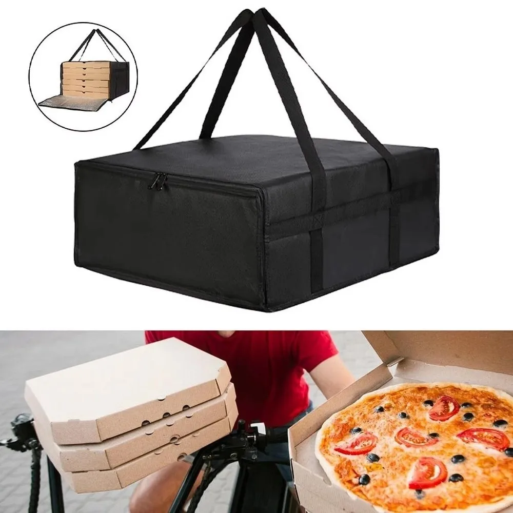 Reusable Food Develivey Bag Fully Insulated Fresh Keeping Pizza Carrier Bag Hot Cold Lightweight Food Storage Case