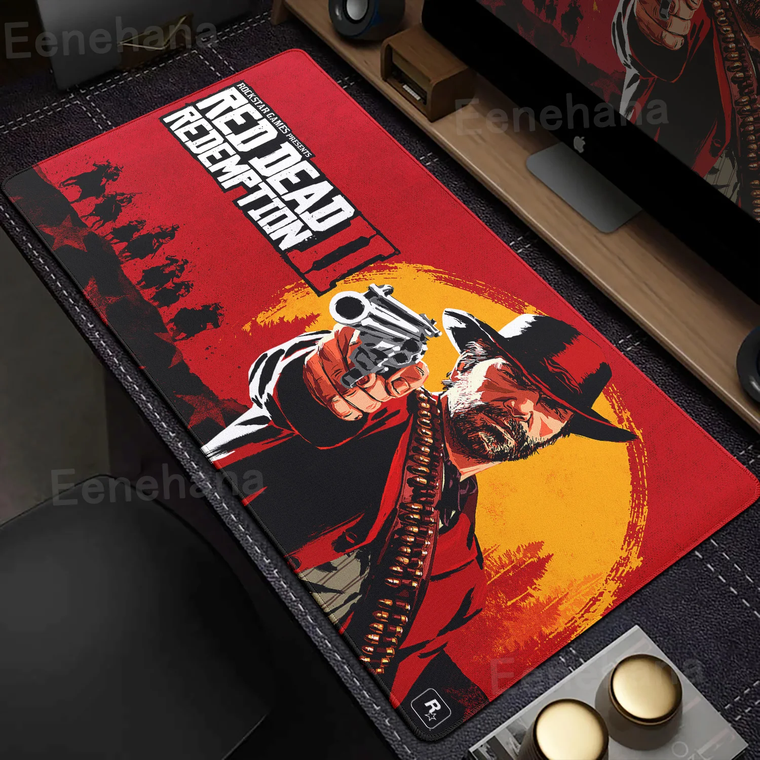 

Large Gaming Keyboard Mouse Pad Red Dead Redemption 2 Computer Gamer Tablet 90x40CM Desk PlayMat Mousepad XXL Office Mice Mats