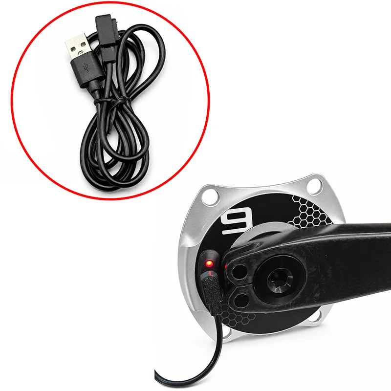 1PCS For SRM PM9/PM7 Power Meter Charging Cable PC8 Cycling Computer Charger Data Wire LED Indicator Battery Bike Accessory