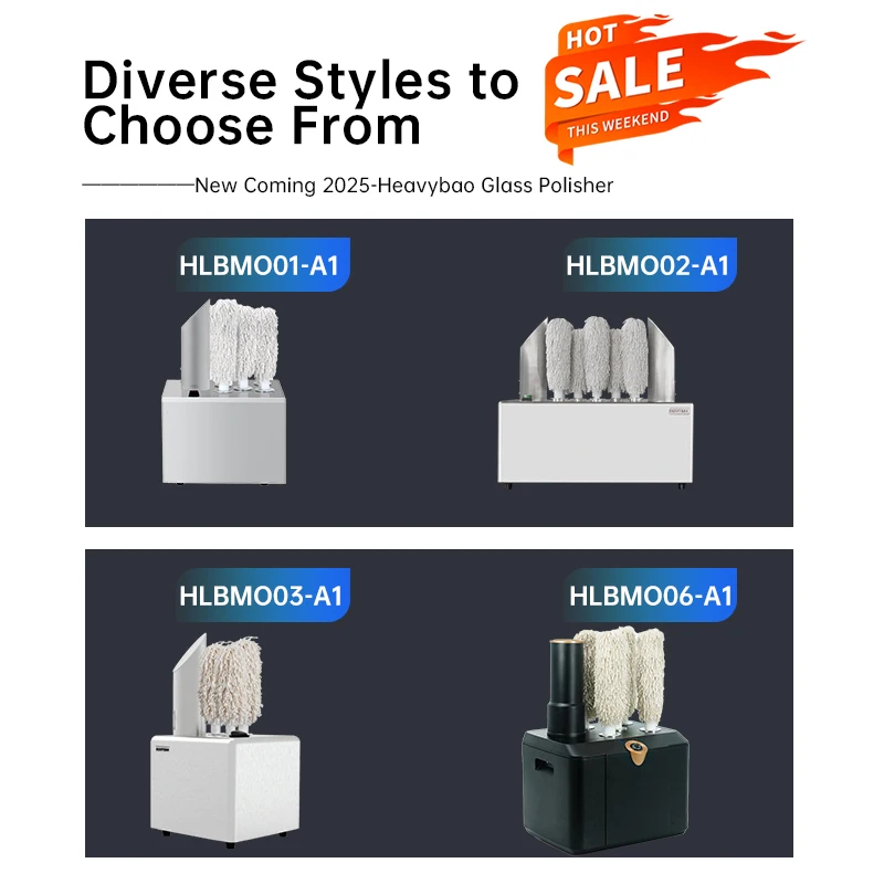 Heavybao High-Speed Glass Cup Polishing Machine for Bars and Restaurants