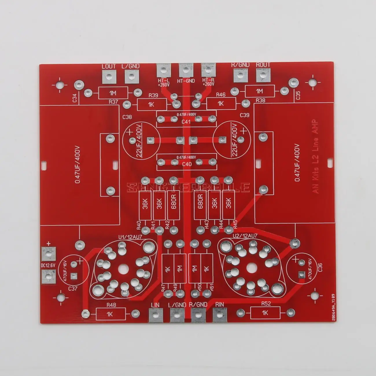 A29 DIY 스테레오 12AU7 (ECC82) 튜브 프리앰프 보드, 하이파이 프리앰프 키트, 오디오 노트 L2 회로 참조