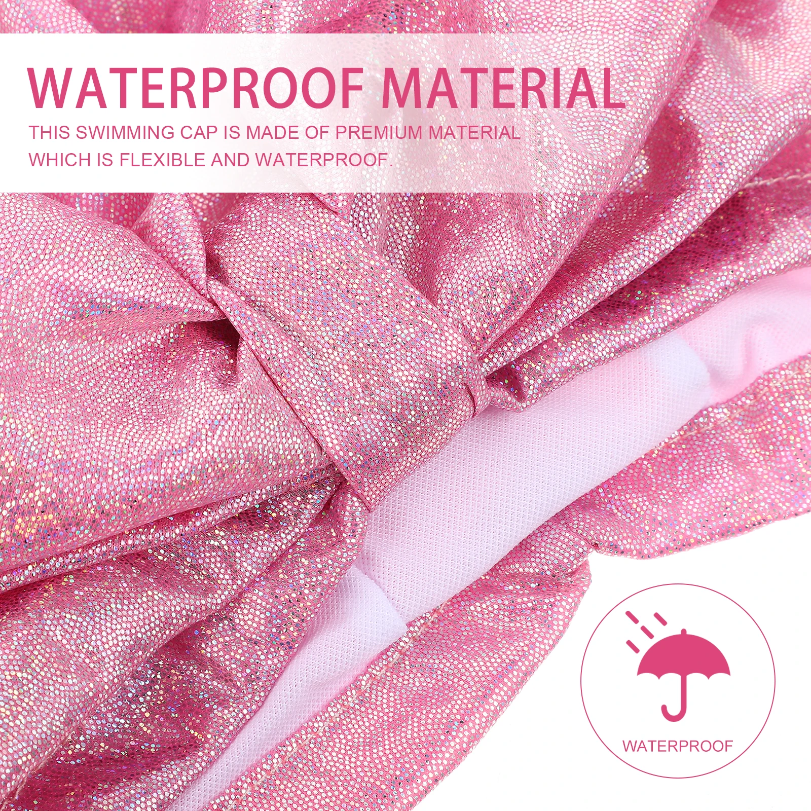 

Fashionable Elastic Swimming Hat for Ladies High Quality Waterproof Bath Cap Lightweight for Daily Swim Use Swimming Caps