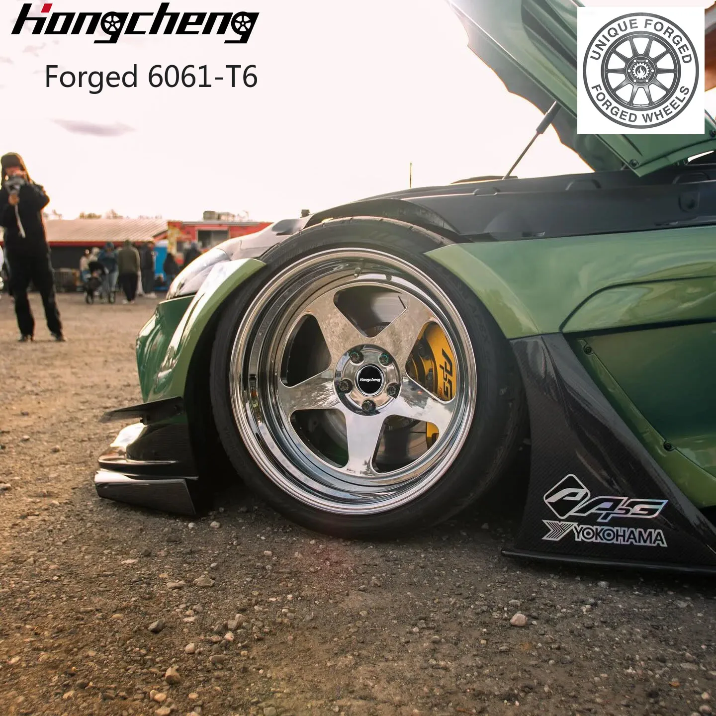 

New model of 26 Custom Deep Dish Aluminum Alloy Wheels 5x120 5x114.3 5x127 Five Spoke Passenger Car Rims for