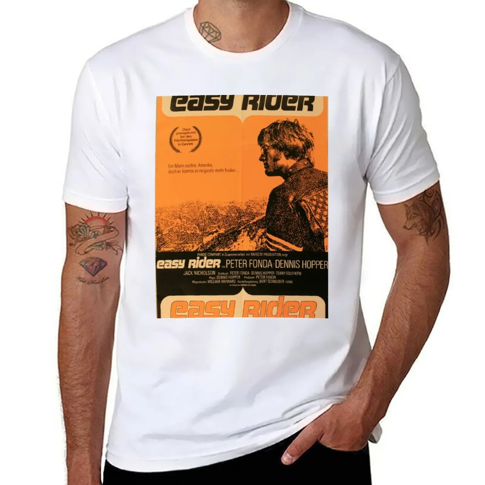 

Футболка Easy Rider Dennis Hopper, хлопковые футболки, футболка высокого качества, мужская дизайнерская футболка