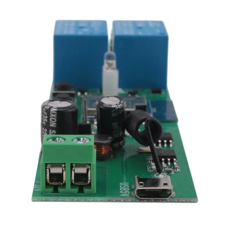 [LXYA68Z!] Smart For Inching For Alexa Google Home Compatible Tuya Smartlife Wifi Switch Relay 2CH 5V/7-32V Self-Locking Interlo