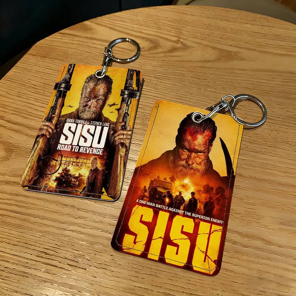 Movie Sisu Road to Revenge Card Holder With Keychain Executive Protection For Bank Credit Subway Bus Case