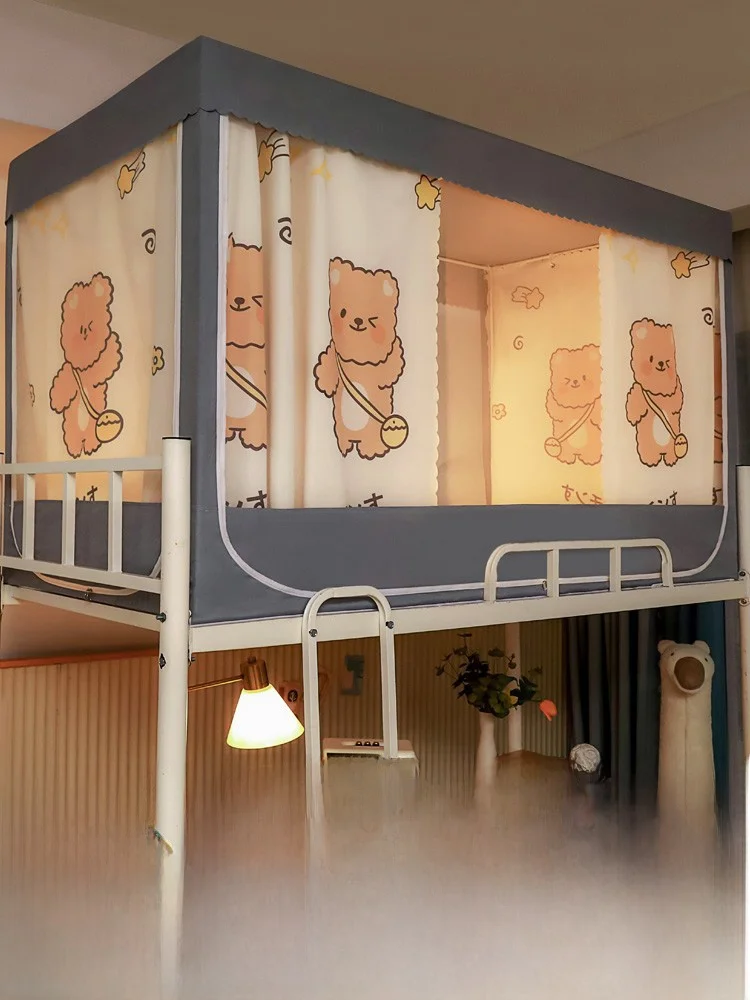 

Универсальная студенческая москитная сетка с полным покрытием, светонепроницаемая, для кроватей в общежитии, верхняя и нижняя, универсальная