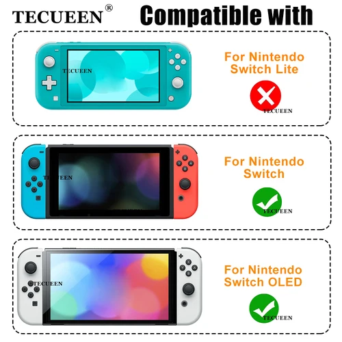 Imagen 2 del producto Carcasa de repuesto para Nintendo Switch/controlador OLED Joy-Con, placa frontal trasera, placa central SL SR, piezas de reparación de botones