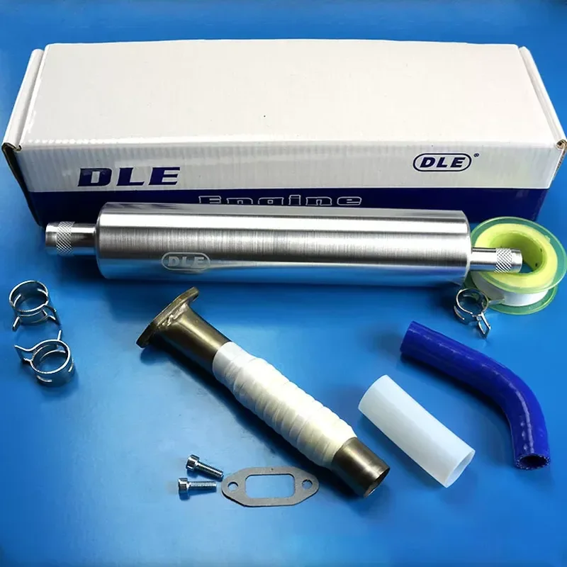 DLE20RA Long Exhaust Pipe Muffler Complete Kit, Exhaust Tube Accessories For RC Gaso line Fixed Wing Airplane Engine