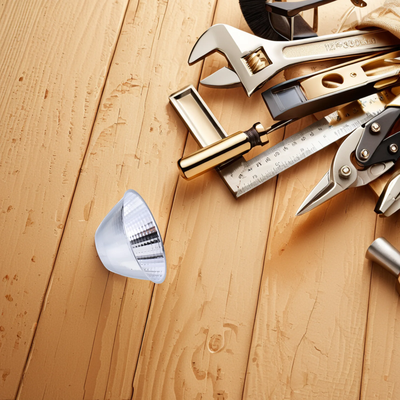 

2Pcs Flashlight Reflector Cup Accessory Replacement Aluminum Reflector Ring for Spotlight Brightness Enhancement Outdoor Camping