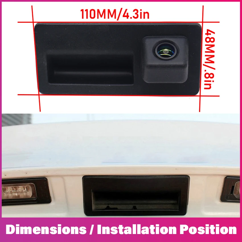Car Trunk Handle Camera for Audi A3 MQB 8V Sedan 2013 2014 2015 2016 2017 2018 2019 HD CCD Night Vision Backup Rear View Camera
