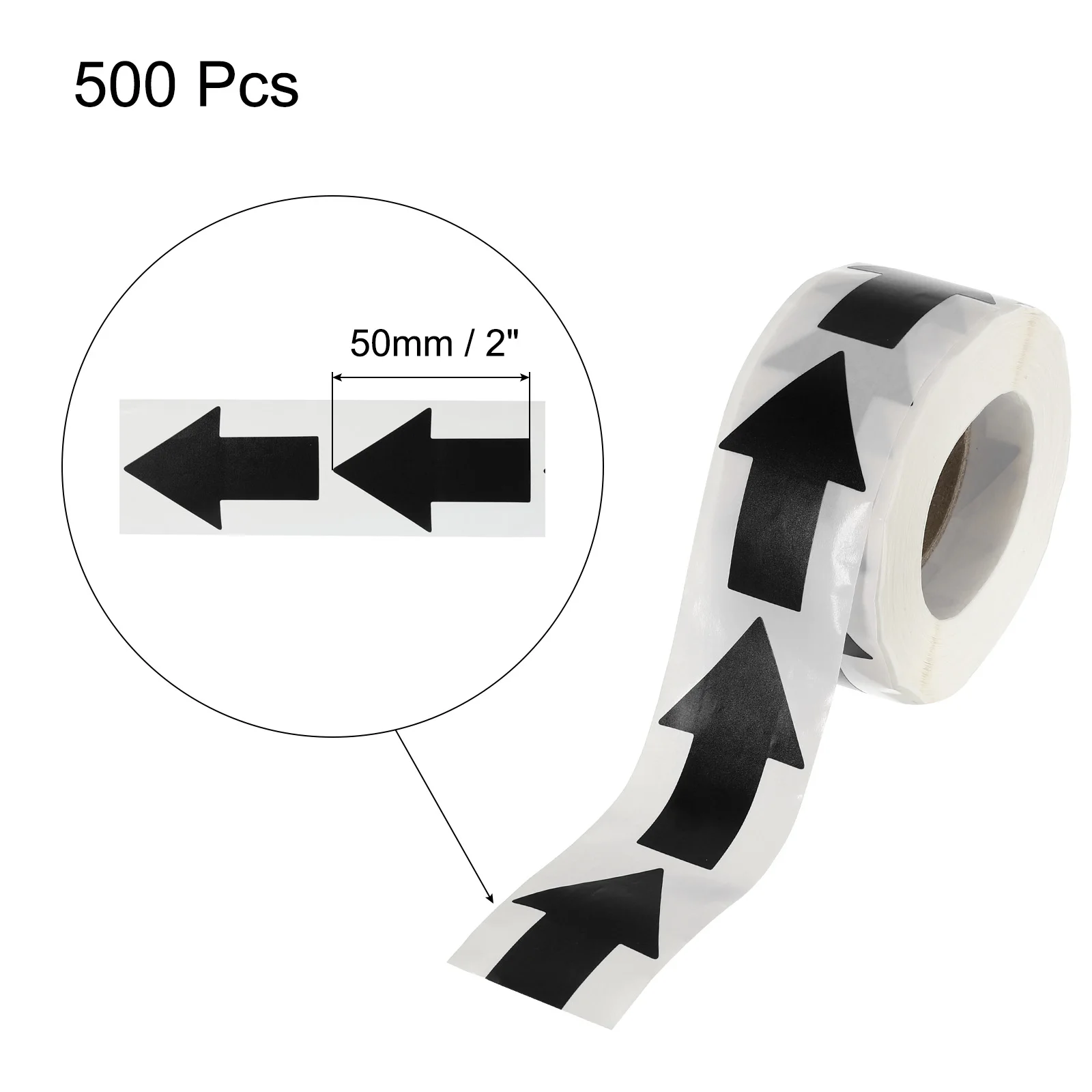 1/2Roll Arrow Sticker Labels 1.3x2 Inch Self-Adhesive Arrow Shape Signs Marking Stickers for Scrapbooking DIY Craft Organizing