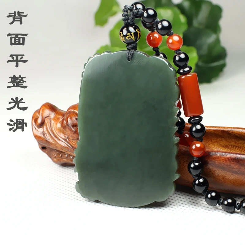 Nature Bottle Green Jade Carven Dragon Pendant Bless Amulet Bead Agate Hanging Ornaments