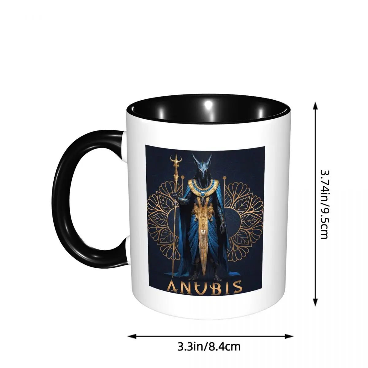 Anubis The Jackal-Headed God Of The Dead Egyptian God Mug Funny Ceramic Coffee Cups Tea Mugs Milk Cup Drinkware Gift for Friends