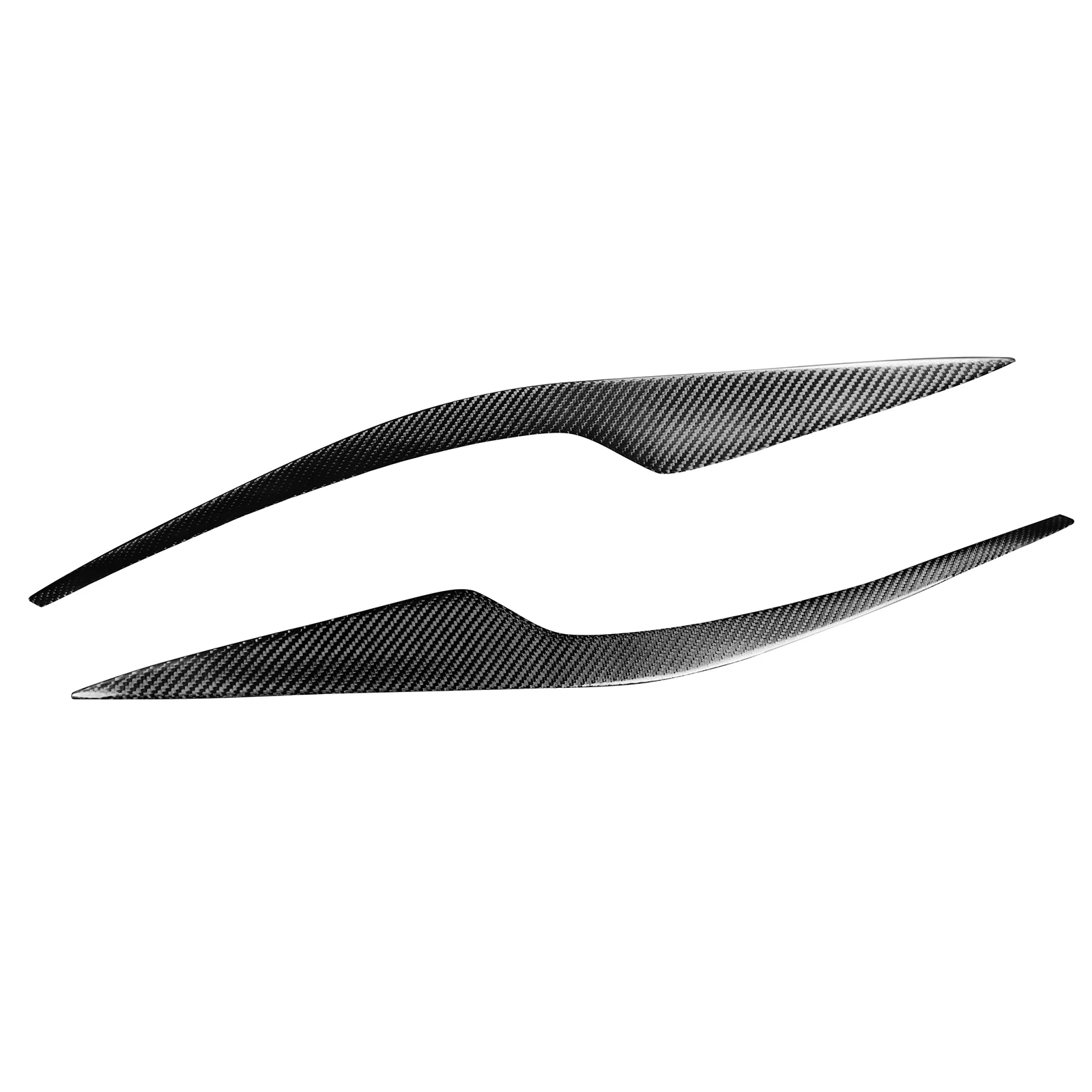For Honda CR-V Carbon Fiber Front Headlight Eyebrow Eyelid Cover Trim 2007-2010