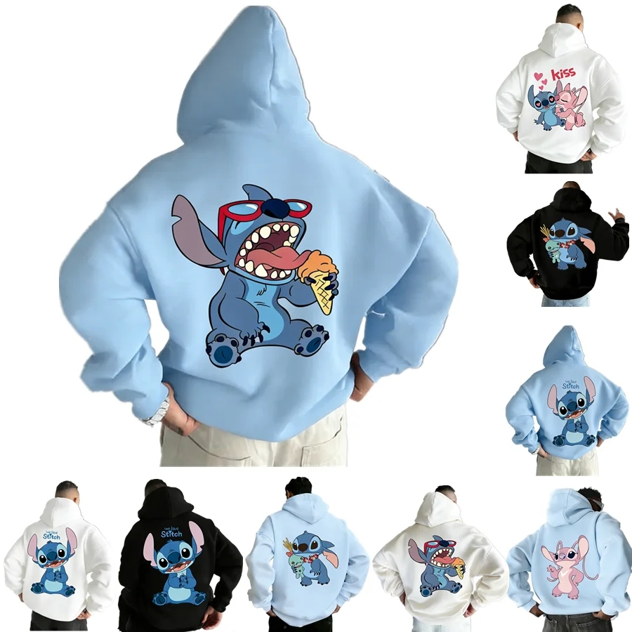 

Disney Street Hip Hop Style Hoodies Men Women Casual Pullover Sweatshirts Harajuku Fashion Outfits