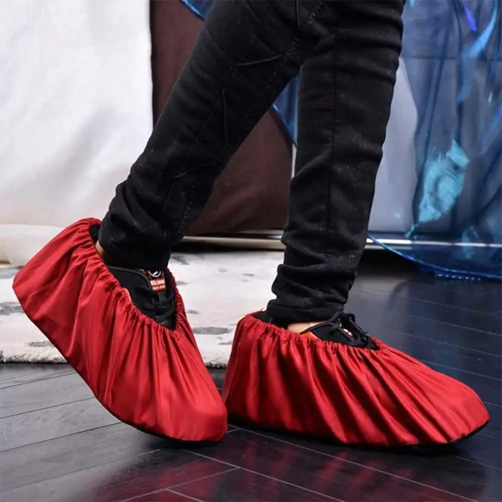 قطعتان من أغطية الأحذية المنزلية سميكة عالمية وقابلة لإعادة الاستخدام وغير قابلة للانزلاق لتنظيف سجادة الأرضيات #5