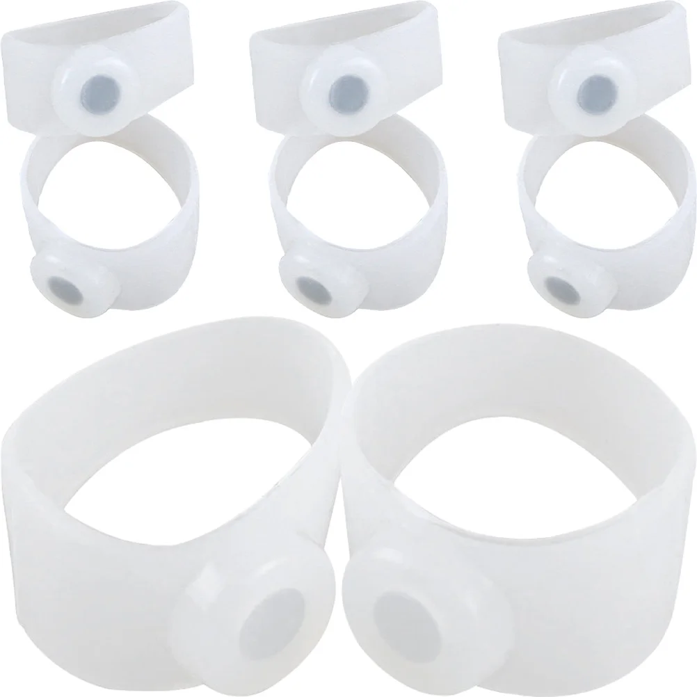 4 أزواج من حلقات أصابع القدم المغناطيسية المريحة وفصل أصابع القدم أثناء السفر المنزلي، غطاء مرن متين