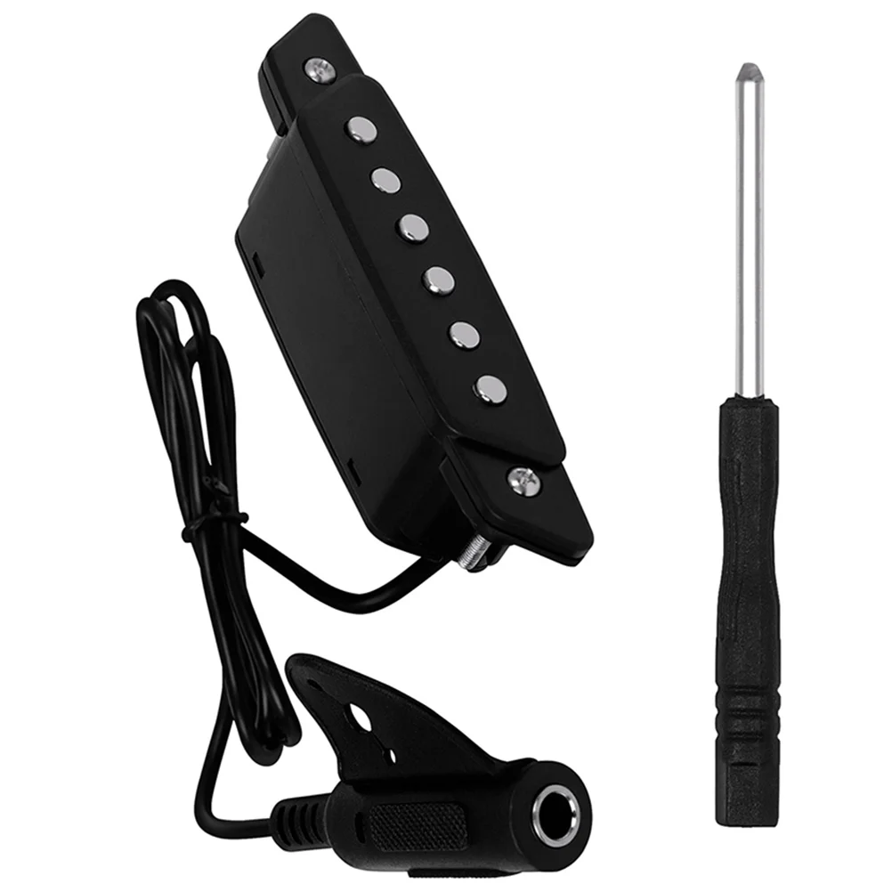 

Pickup Guitar Electric Bob Acoustic for Magnet Sound Transducer Accessories Soundhole Wooden