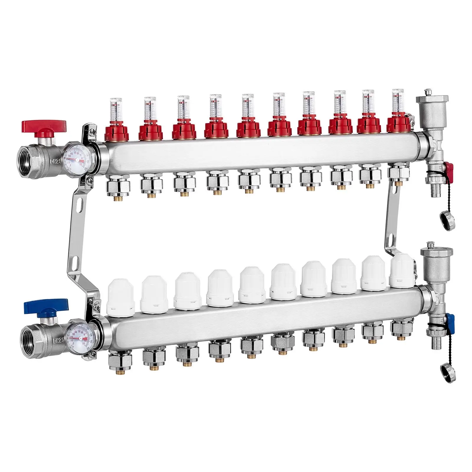 10-Branch Radiant Heat Manifold, 1/2