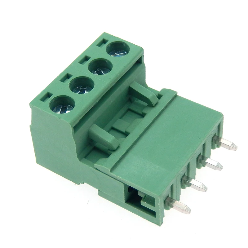 10SETS 2EDG 4pin 5.08MM pitch RIGHT ANGLE pluggable screw terminal block 5.08 4 pin PLUG TYPE pcb connector PLUG + SOCKET 300v