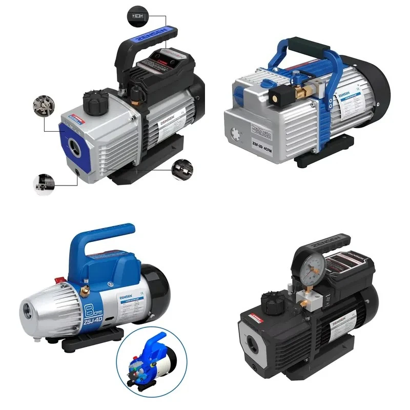 High Reliability ZSA-1D 1.8CFM 15microns 220V/50Hz Vacuum Pump for R32 1234yf Refrigerant for High Vacuum in Mining Industry