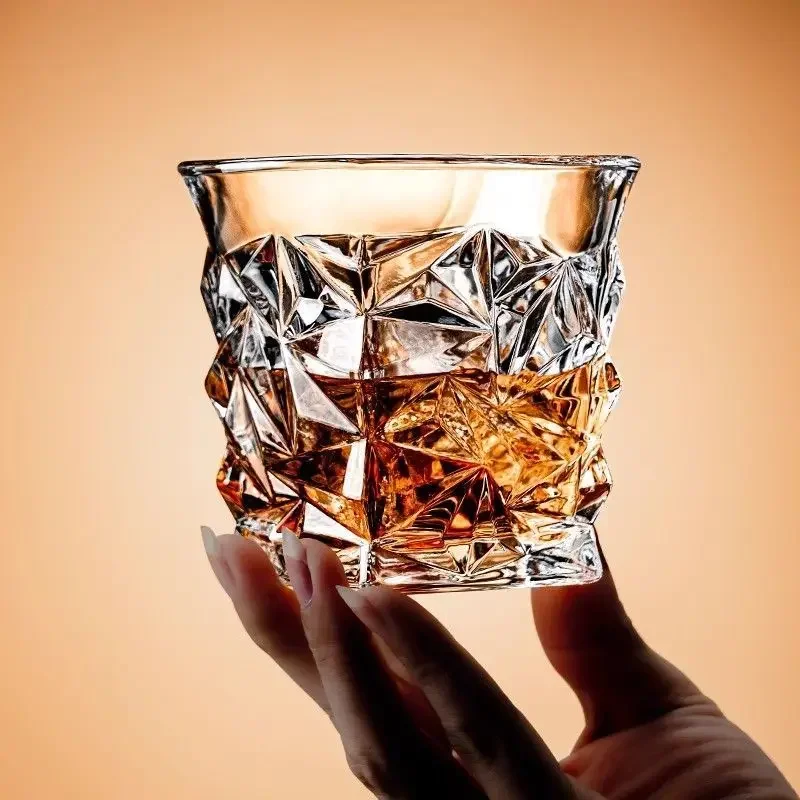 Art sense whiskey foreign wine ice cube cup glass household light luxury high-end 474