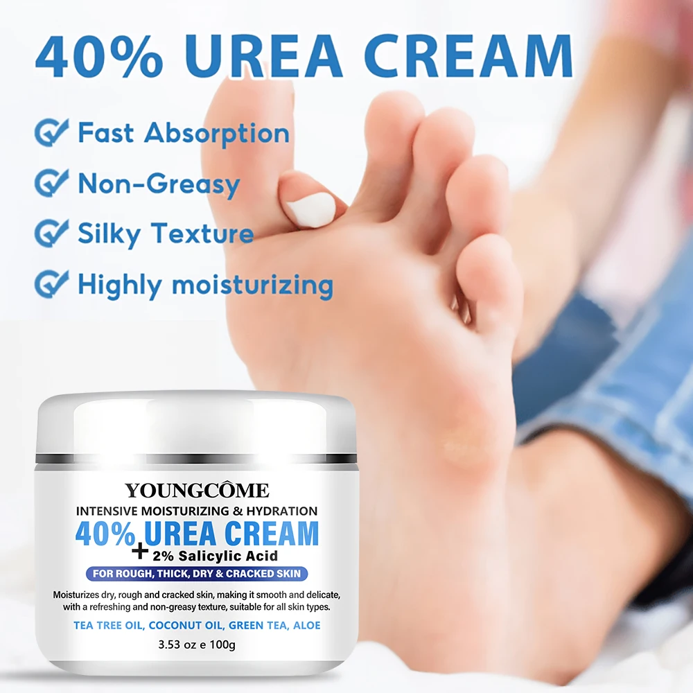 40% Urea Cream Ultra-hydrating Aloe Suitable for Rough, Thick, Dry, and Cracked Skin Gentle Exfoliation Daily Foot Care Cream