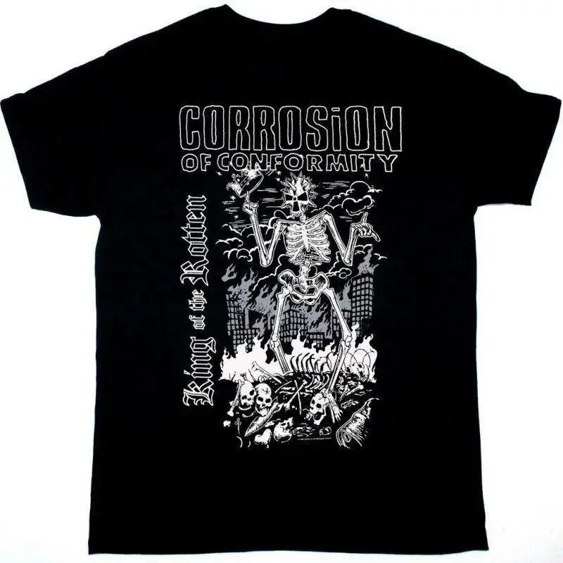 Vtg Corrosion Of Conformity King The Rotten Tour Cotton Black T Shirt In423