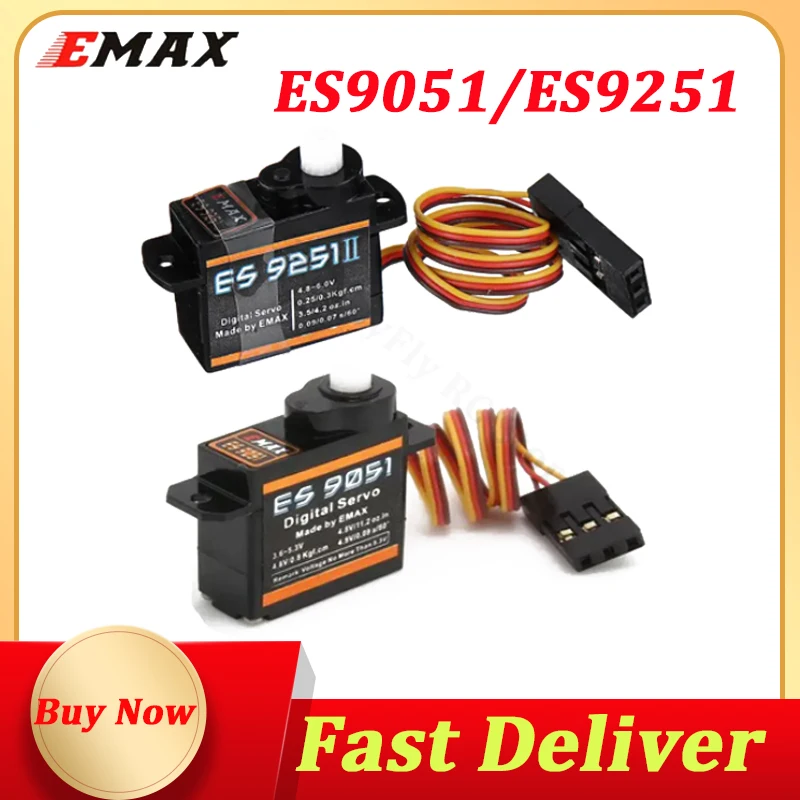 

1ps EMAX ES9051 ES9251 4.3g / 2.5G Digital Servo Plastic Gearbox 0.8kg Torque for 3D F3P Aircraft Wholesale Dropship