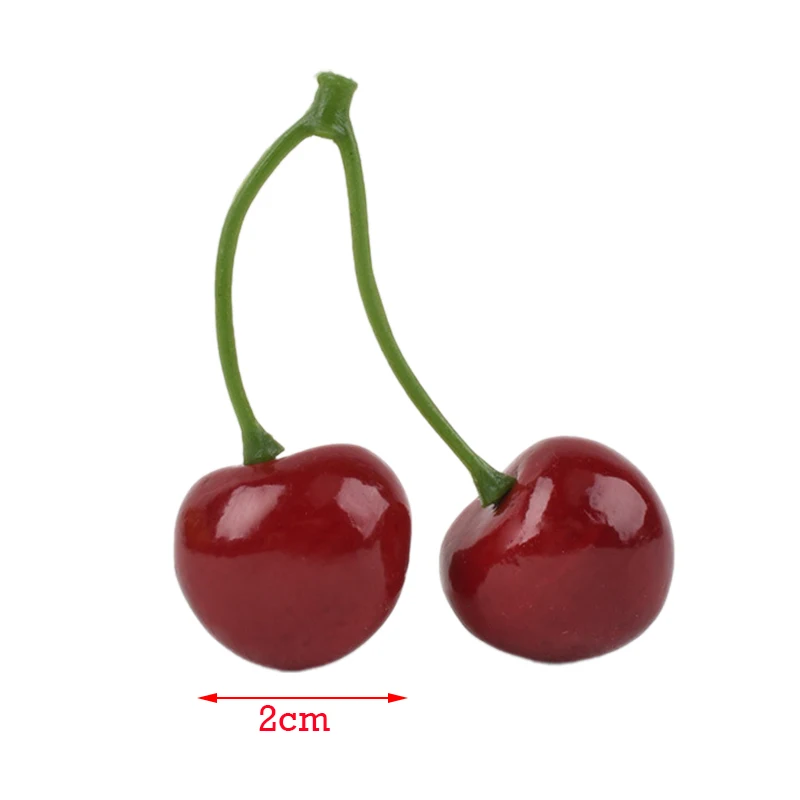 10Pcs Artificial Cherry Simulation Cherry Ornaments Fake Foam Fruit Model For Photography Props Home Party Decorations Craft