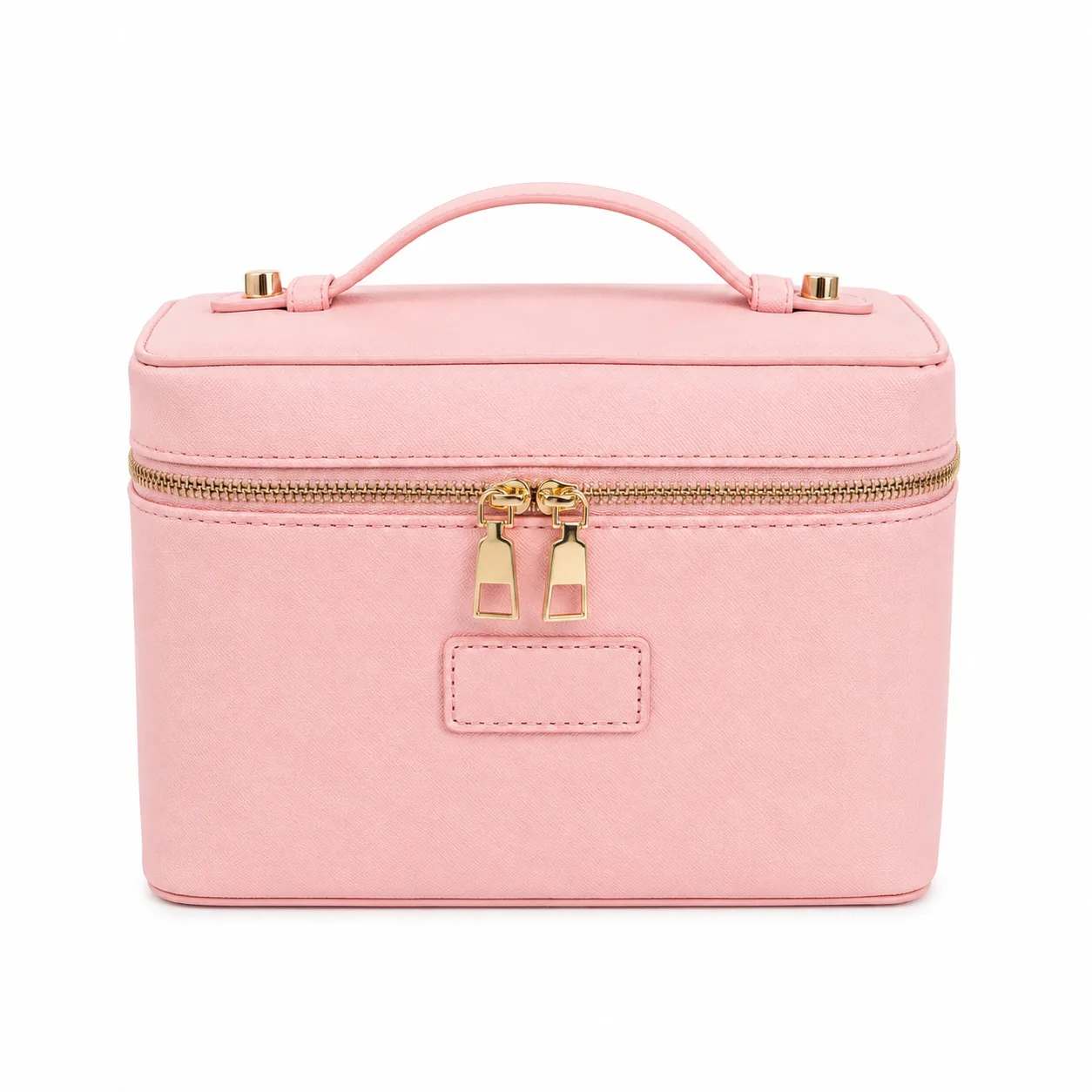 PU-Handtaschen-Make-up-Etui mit großer Kapazität, doppeltem Reißverschluss, abnehmbaren Trennwänden, tragbarer Reise-Kosmetik-Organizer. – Detail 4