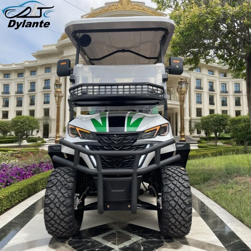 Street Legal Lithium Battery Golf Cart With One-Click Start Function Rear Cargo Box 7500W AC Motor 4 6 Seater Electri