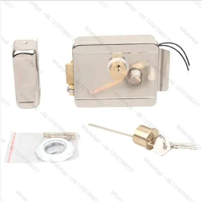 12VDC Electric Electronic Gate Door Lock For Doorbell Intercom Access Entry Security System with emergency knob