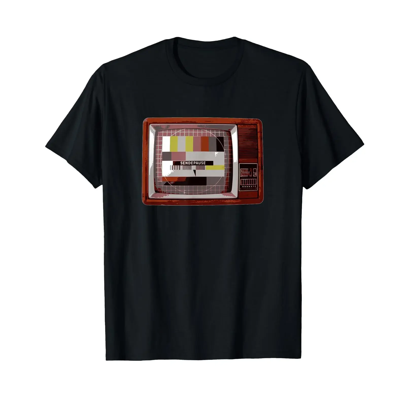 T Shirt with German Text quot Sendepause Television Language vintage Washed Unisex graphic designer clothes Breathable Casual