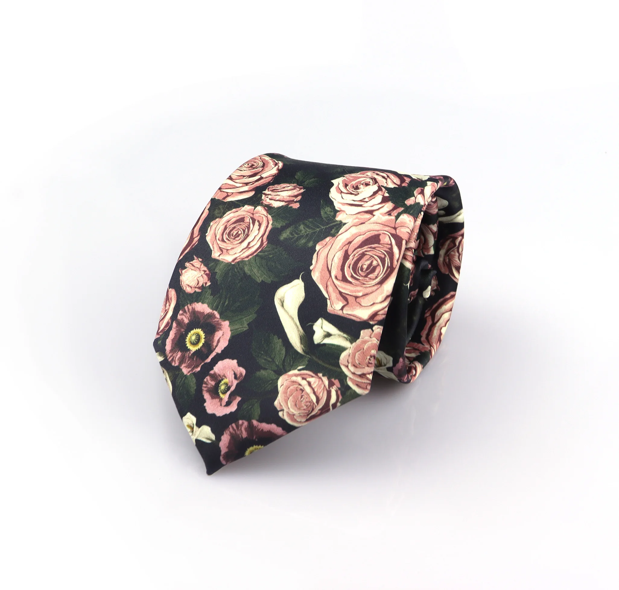 Insect Pattern Digital Printed Polyester Tie Vintage Fashion Custom Men Necktie