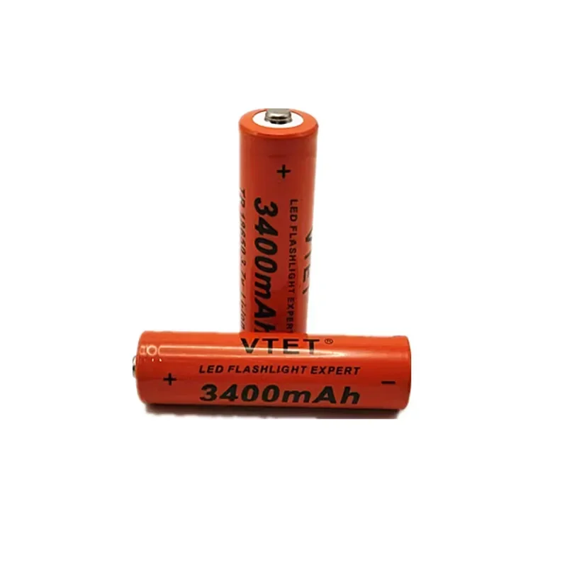 2024 18650 battery Flashlight fast charging battery, high-quality battery 186503400mAh, 3.7V, 18650b, 2/4/8/16/20 pieces