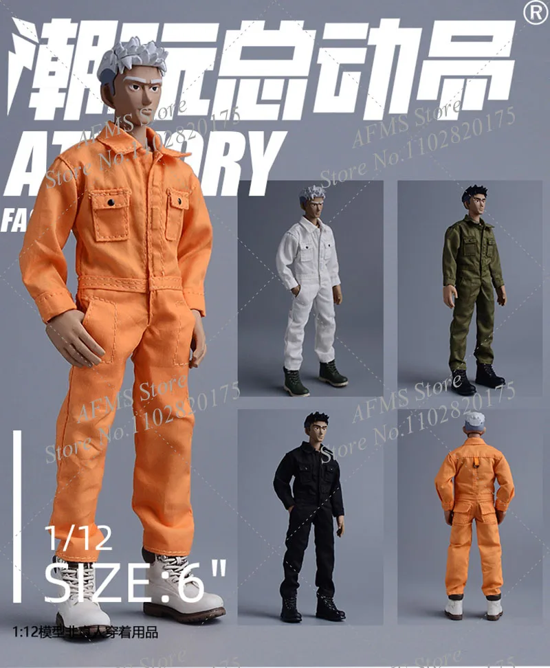 1/12 الرجال الجندي البضائع بذلة العمليات الخاصة العسكرية التكتيكية طويلة الأكمام موحدة وزرة تناسب 6 بوصة عمل نموذج لجسم الدمى #5