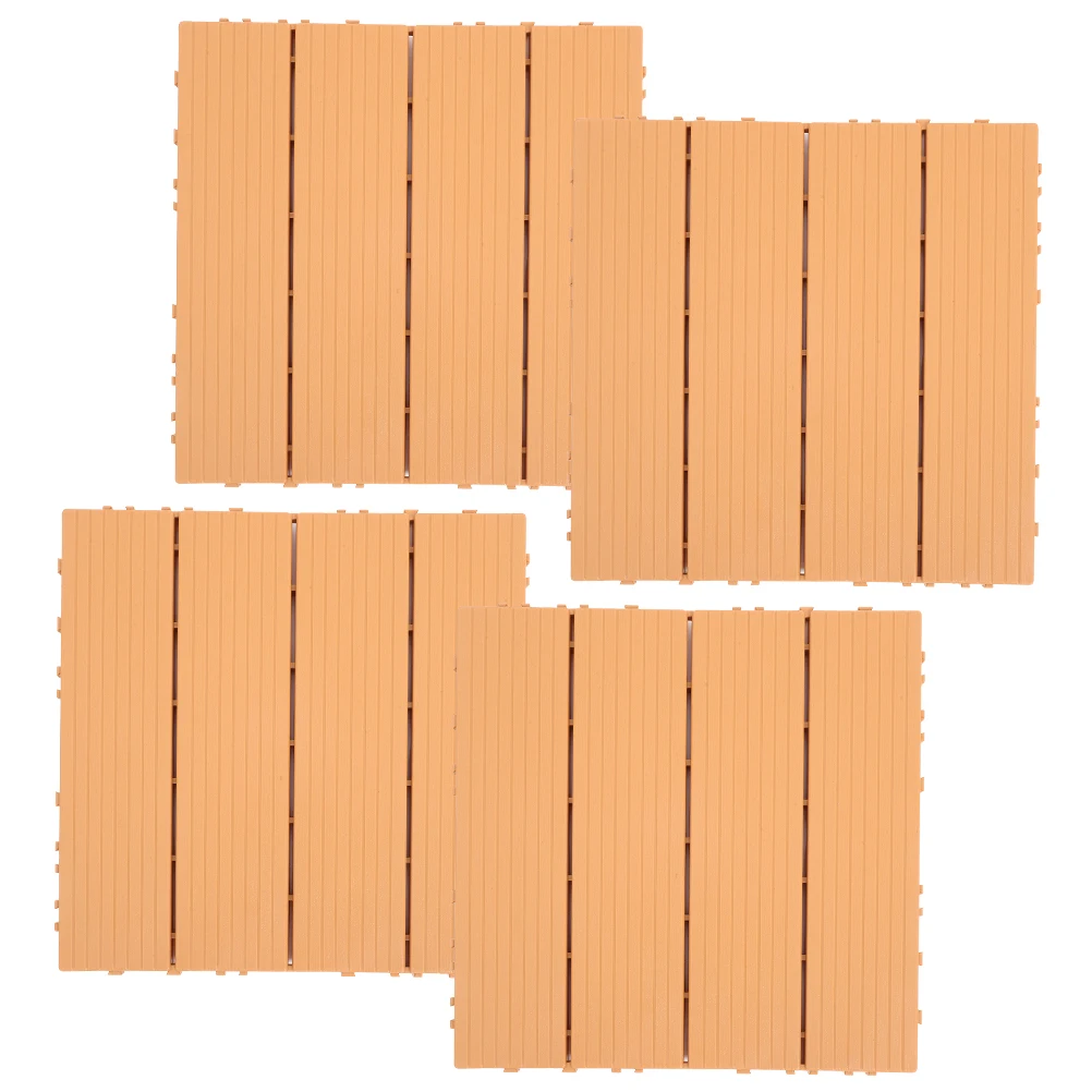 

4Pcs Lightweight Interlocking Outdoor Garden Flooring Deck Tiles Easy Installation Durable