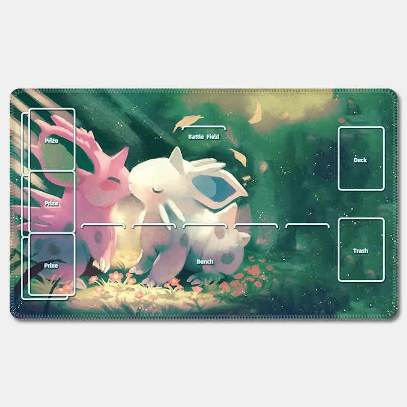 Nuevo Pokemon PTCG Card Pad Anime Charmander Home Battle Pad tarjeta placa de batalla un solo jugador Yu-Gi-O Table Pad colección regalo