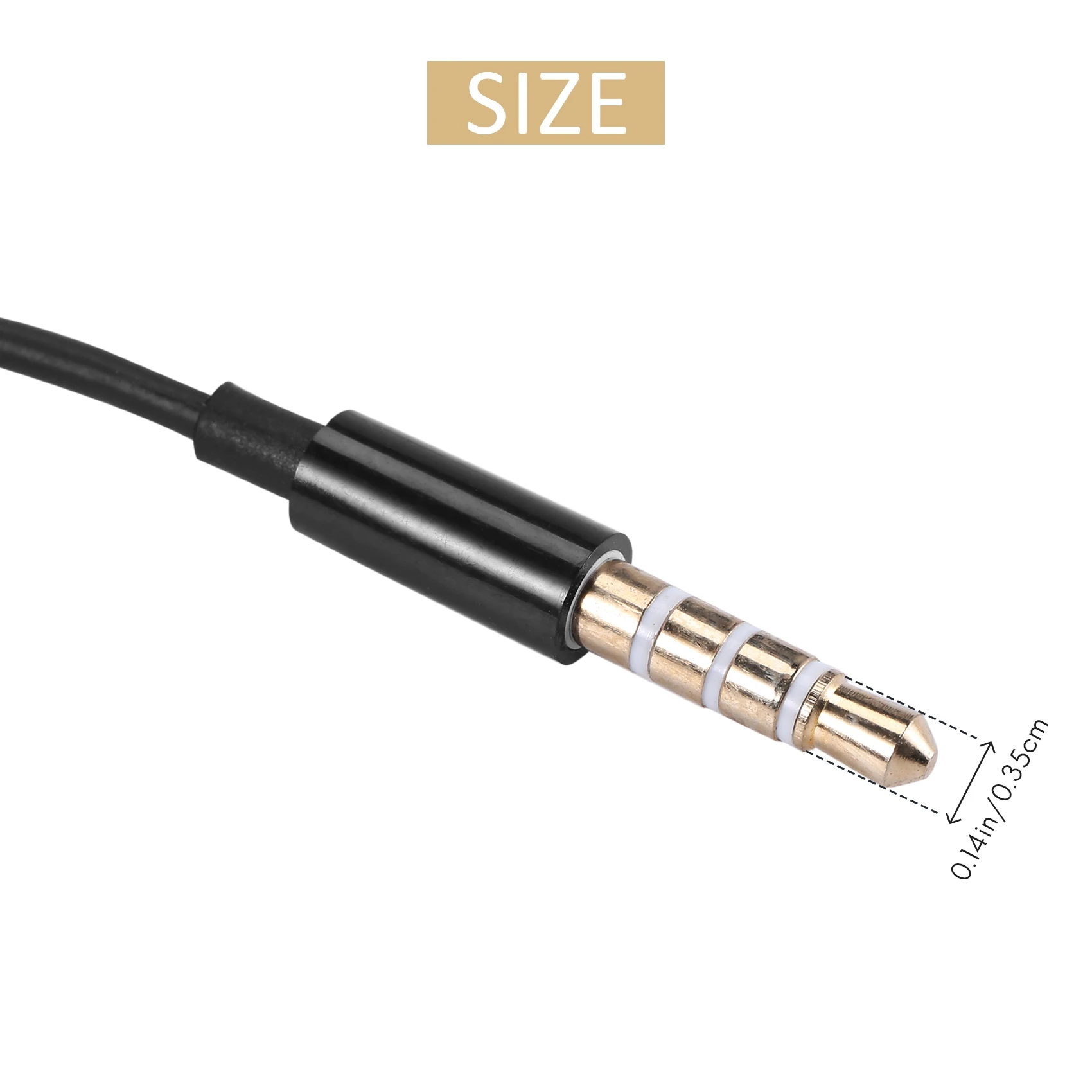 A49T 3.5mm Single In-Ear Only Mono Earphone Earbud Headphone w/ Mic For Phone for