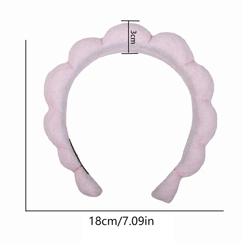 Puffy Sponge Makeup Headband para Mulheres e Meninas, Spa Head Bands, Washing Face, Skincare Yoga Máscara Facial, Sports Hairbands, Headwear